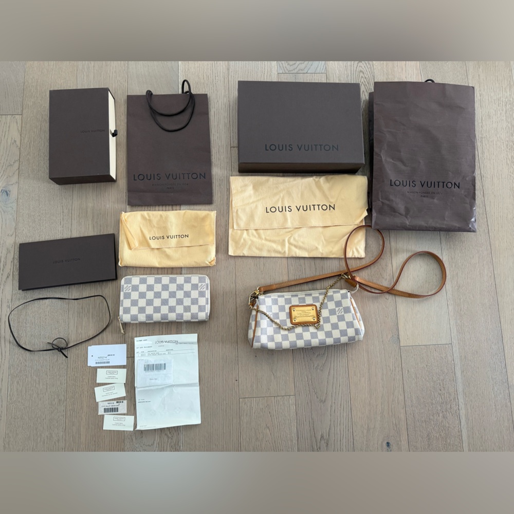 EVA Clutch - Louis Vuitton - Damier Azur Eva Clutch & Zippy Wallet - Picture 2 of 16
